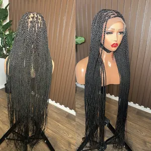 Black Twist Fullace Braided Wig - Stylish Hair Accessory for Everyday Wear