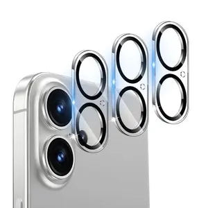 Tempered Glass Camera Lens Protector, 3 Counts Anti-scratch HD Camera Lens Protective Film, Phone Accessories Compatible with iPhone 16/16 Pro/16 Plus/16 Pro Max, Cover, Cellphone, Protection