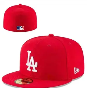 Red Los Angeles Dodgers 9FIFTY Fitted Hat (Size 7 1/4 ), White Embroidered LA Logo, MLB Baseball Flat Bill Cap, Limited Edition 2026 Urban Streetwear Gorra premium, moda urbana para hombres y mujeres