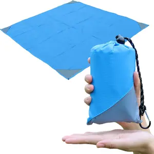 Pocket Picnic Blanket, Beach Mat Waterproof Sandproof, Compact Lightweight Small Tarp for Camping, Hiking, Backpacking, Festival, Travel, Foldable in Bags, Outdoor Picnic Blanket
