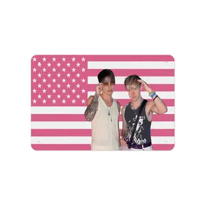 Sam and Colby Printed Metal Painting for Garage, Home, Cafe, Bar, Bathroom Wall Decoration Premium Sign 8x12 In