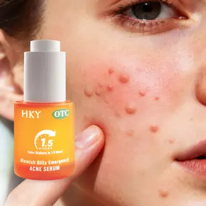 HKY 24H Overnight Acne Drying Lotion Spot Treatment, Salicylic Acid, Sulfur & Niacinamide Pimple Clearing Formula. Anti-Inflammatory Redness Relief & Gentle Sensitive Skin Repair for Blemishes, Cystic Breakouts. Rapid-Acting Daily Facial Skincare Routine.