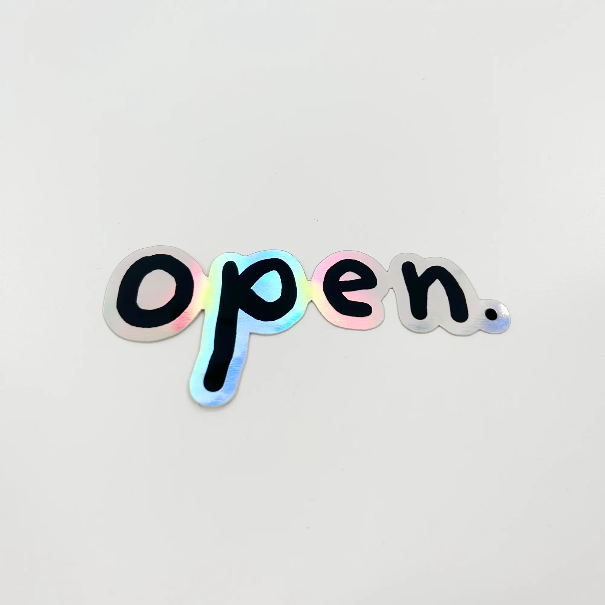 OPEN. LOGO STICKER