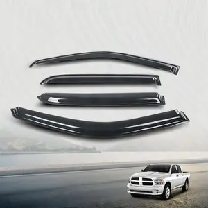 Fit for 2009-2018 Ram 1500 Crew Cab Window Visors Deflectors Sun Rain Guards