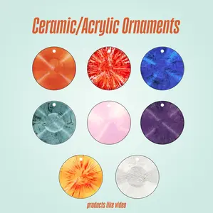 Music Ceramic/Acrylic Ornaments, Christmas Tree Ornament, Xmas Home Decoration 439751