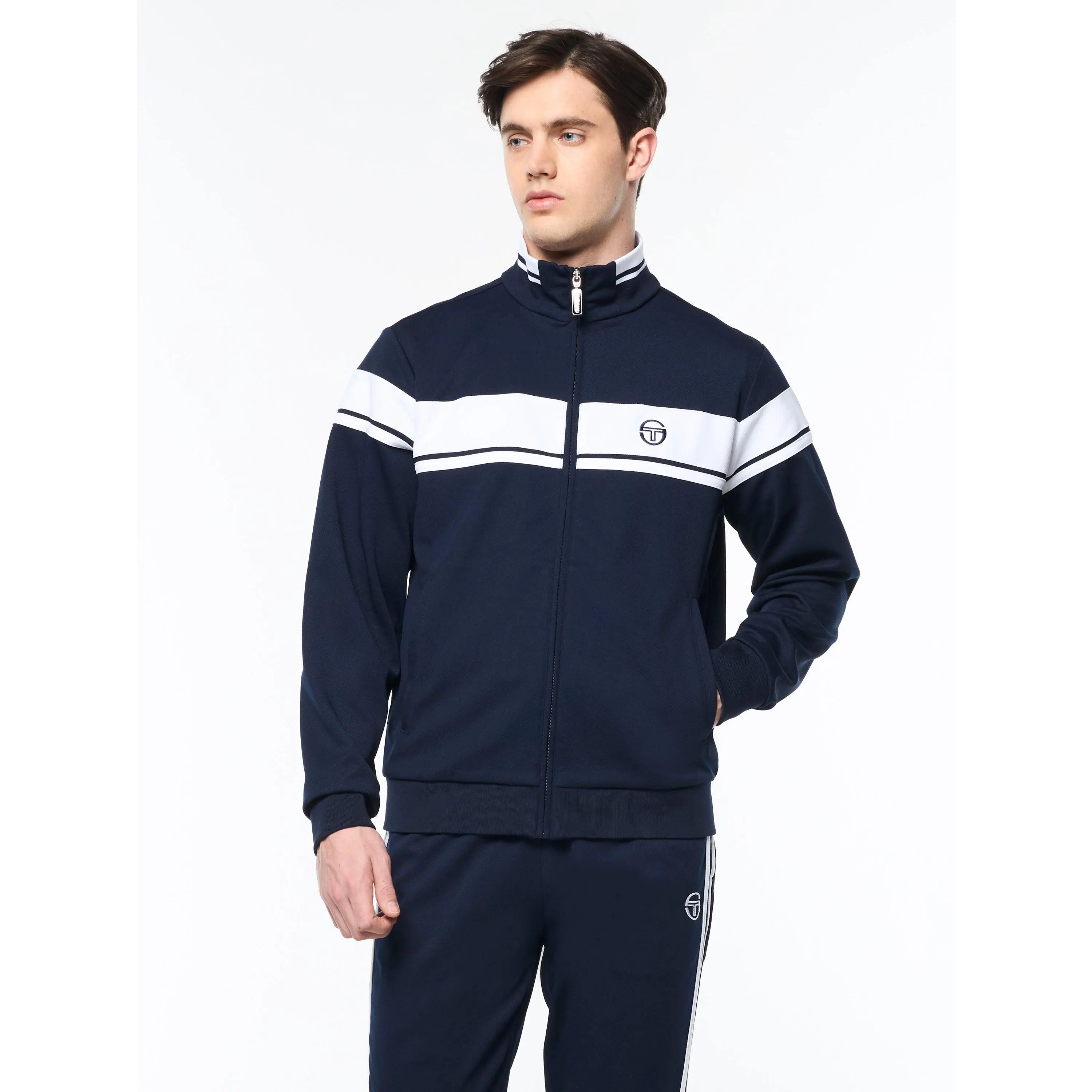 Damarindo Track Jacket Archivio- Maritime Blue/ White