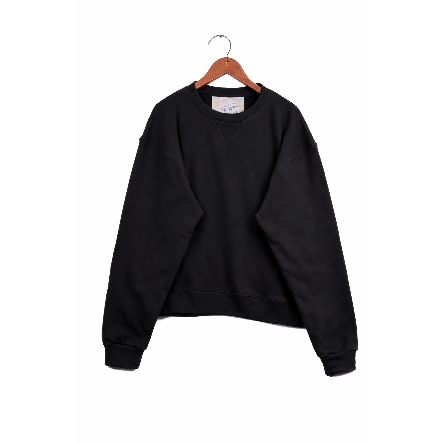 The Cragsmoor Upcycled Cotton Lightweight Terry Sweater - Black