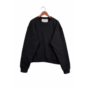 The Cragsmoor Upcycled Cotton Lightweight Terry Sweater - Black