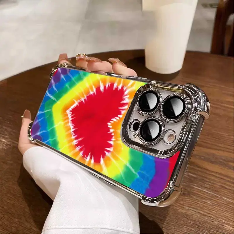 Tie Dye Heartr pattern phone case Designed for For iPhone 16Pro Max / 15 15Pro Max 14 Tie Dye Heartr pattern phone case Designed for For iPhone 16Pro Max / 15 15Pro Max 14