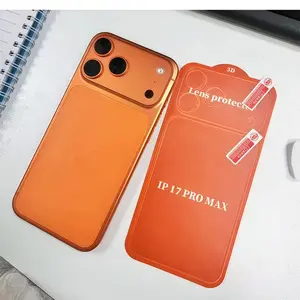 Lens Film + Back Film Compatible with iPhone 17 Pro Max 17pro Matte Water Gel Film Anti-Scratch Lens Protection Film