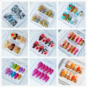 Gothic Religious & Floral A Acrylic Press-On Nails Collection| Luxury Handmade| Y2K| Reusable| Salon-Quality Nail Artpress on. nail