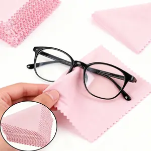 Pink Glasses Cloth 50/100 Pieces Soft Non-abrasive Lens Wipes for Eyeglasses Sunglasses Reading Glasses Ideal for Ophthalmic Hospitals Optical Shops or Home Use