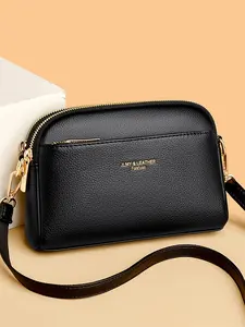Exquisite Trendy Fashionable Solid-Color Crossbody Bag for Women, Casual Shoulder Bag with Unique Niche Style for Commuting, Shopping, Parties and Daily Outings, Casual Commuter Bag