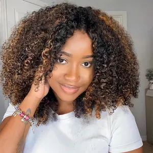 Dachic Hair 6x5 HD Glueless Kinky Curly Colored Wigs Ombre Brown Lace Closure Wig 99J Burgundy Human Hair Highlight Blonde Colored Ready To Wear Ginger Blonde Human Hair Wigs Natural Color Pre Plucked Big Curly Lace Wigs