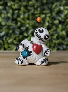 Whimsical Hand-Made Art Magnets Crazy Baby Voodoo Doll