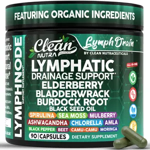 Clean Nutra Elderberry, Bladderwrack, Burdock Root, Sea Moss, Chlorella & More for Lymphatic Support & Detox Capsules – Lymph Drain Clean Nutra Elderberry, Bladderwrack, Burdock Root, Sea Moss, Chlorella & More for Lymphatic Support & Detox Capsules – Lymph Drain