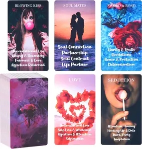 Love Oracle Cards for Beginners with Meanings on Them 53 PCS Loving Tarot Deck with Messages on Cards Providing Guidance on Life and Love Inquiries