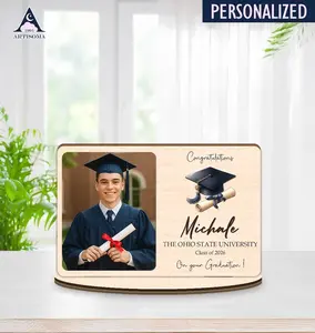 Personalized Graduation Photo Frame | Custom Class of 2026 Wooden Stand | Senior Keepsake Plaque | Congrats Grad Gift