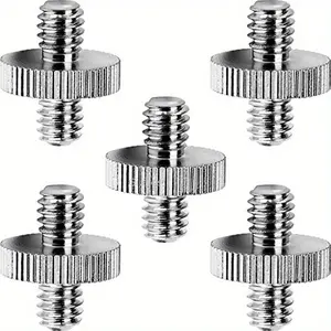 5pcs 1/4 double headed adapter screw camera quick mounting board adapter screw photography bracket adapter