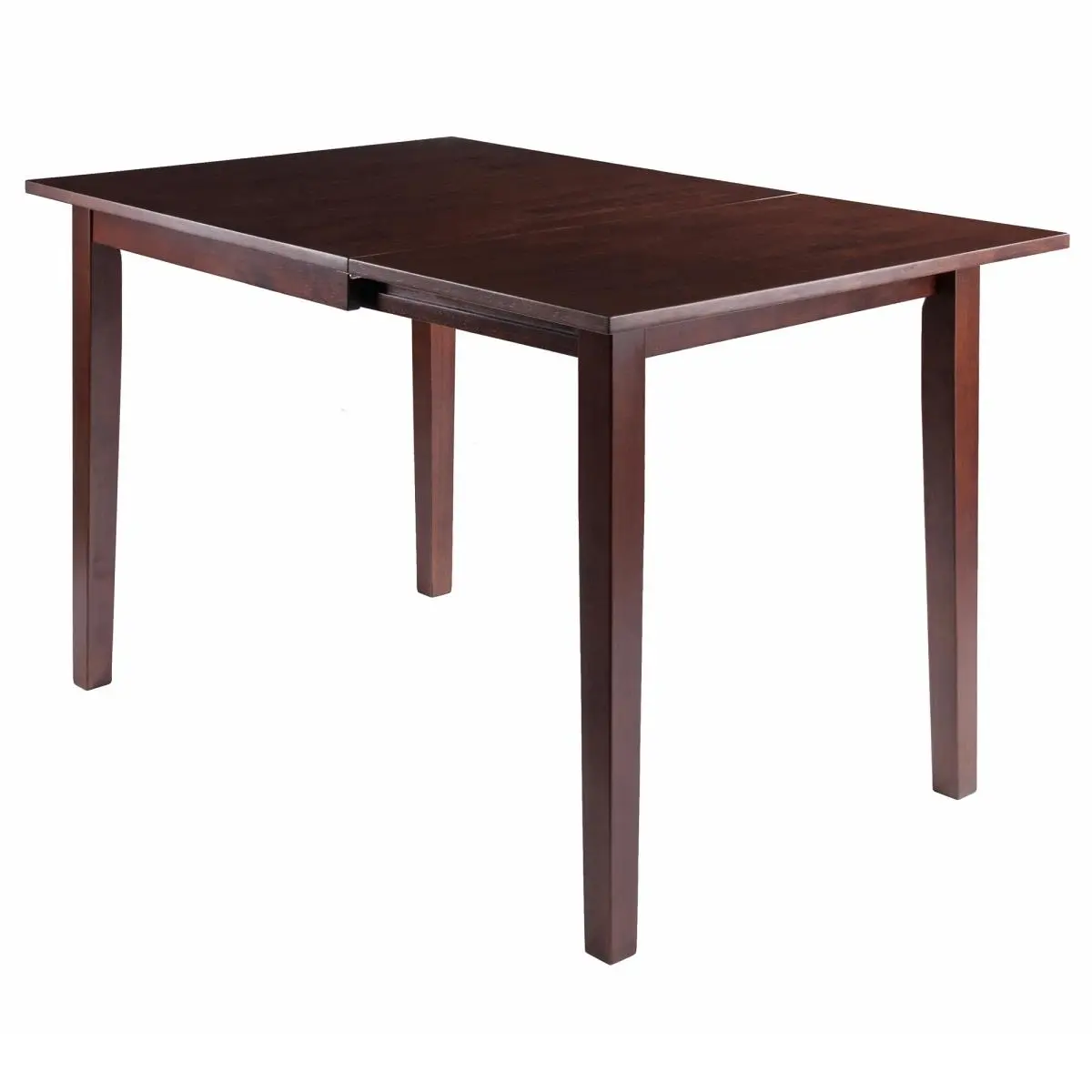 212 MAIN Classic Perrone Solid Wood Drop Leaf Dining Table - Walnut Finish, Wood Legs, Designed for Indoor Use