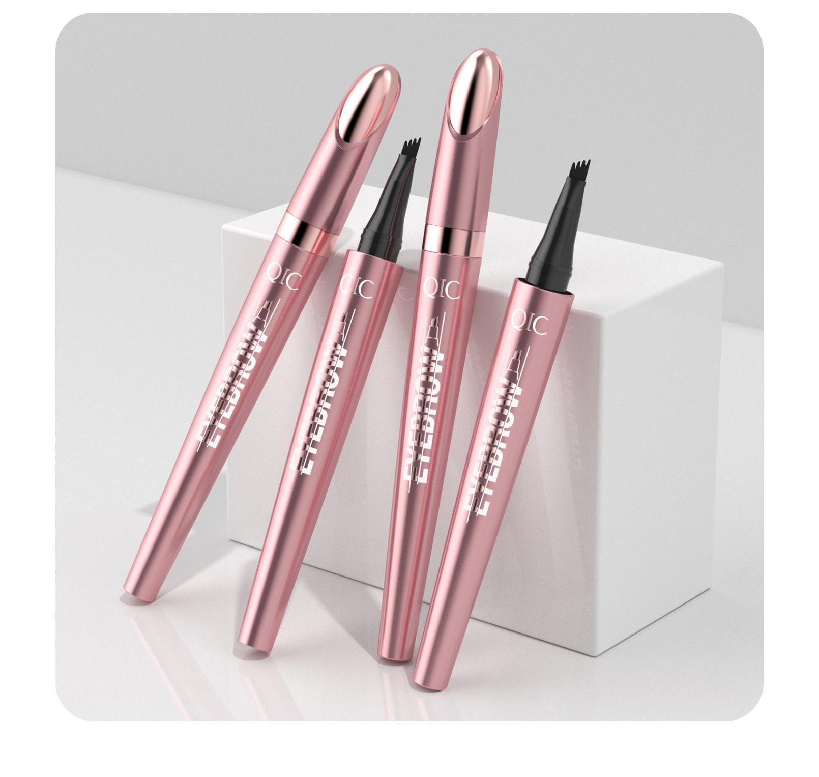 4-Prong Micro-Fork Brow Pen, One Swipe Four Strokes, Covers More Area In Less Time, Fine Tip For Natural Hair-Like Brows, Waterproof & Sweat Resistant, Smudge-Proof Long-Lasting, Ideal For Lazy Mornings And On-The-Go Touch Ups.