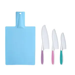 4Pack Baketivity Teenagers Safe Plastic Knives For Real Cooking With Cutting Board, Peeler For Kitchen - Dishwasher Safe, BPA Free Teenagers Knives For Cutting - Home Improvement.