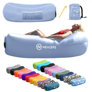 Nevlers Tear-Resistant Inflatable Loungers - Periwinkle Blue