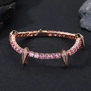 D Color VVS Black Panther Tennis Bracelet Iced out Bracelet (Multi Color Available), Men's Jewelry Ideal Gift for her him