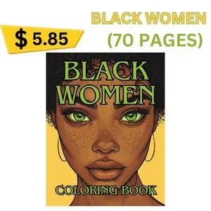Black Women Coloring Book for Adults – 34 Beautiful Portraits of Stunning Black Beauties, Empowering and Relaxing Art (Paperback)