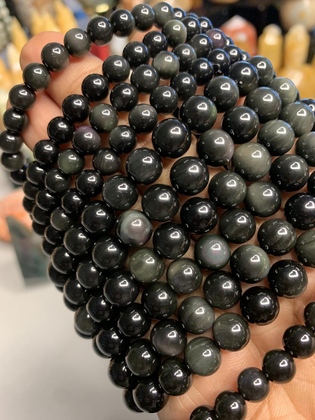 Rainbow Obsidian Crystal Bracelets