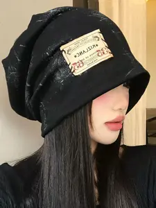 Latest Retro Beanie 2026 Stamp Style, Vintage Post-Apocalyptic Soft Hat, Unique Gradient Beanie, Trendy Slip-On Thin Loose Fit Hat