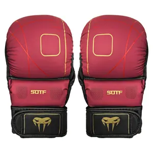 Half-Finger Boxing Gloves, Muay Thai, Mixed Martial Arts, Kickboxing Training Gloves, Unisex Sandbag Gloves, Men and Women, UFC Gloves