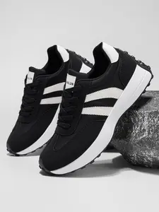 Men's Spring Casual Skate Shoes, Durable PU Leather, Textured Design, Thick Wear-Resistant PVC Sole, Colors