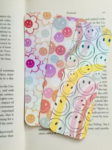 Set of 3pcs Cute Aesthetic Bookmarks – 6"x2" Laminated Holographic Bookmarks | Floral, Rainbow, Pastel & Smiley Designs | Bloom & Beam, Cherry Chic, Rainbow Whimsy, Pretty in Pink, Berry Minty, Petal Pastels, Smiley Days
