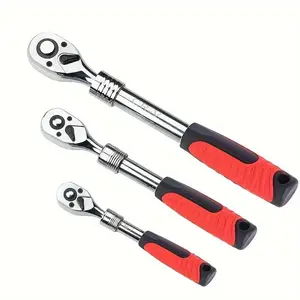 6 Speeds Adjustable Ratchet Wrench (1 Count), 72-tooth Retractable Wrench, Car Maintenance Tool, Professional Disassembly Tool for Home and Garage, Adjustable Socket WrenchGift