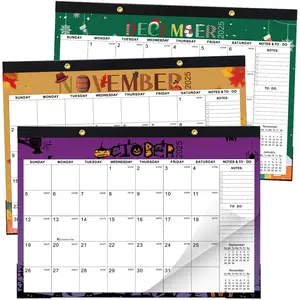 Desk Calendar 2026, 18 Month School Year Calendar, 17x12 Inch Large Monthly Planner, Corner Protectors, Home & Office Use, Ideal for Planning, Tear Off Calendar