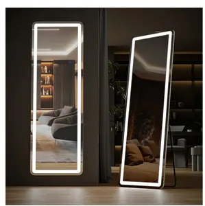71"x26" LED Full Length Mirror with Aluminum Frame and Polished Glass for Bedroom