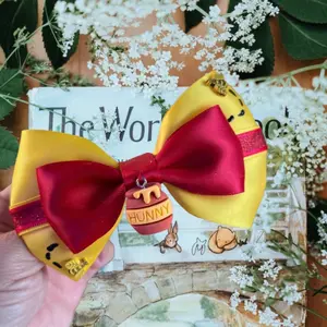 Old silly bear inspired hairbow