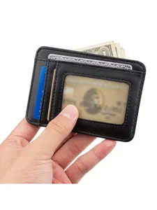 Unisex Ultra-Thin Portable Card Holder, Bank Card Case, Bus Card Sleeve, Coin Purse, Compact Wallet for Men and Women