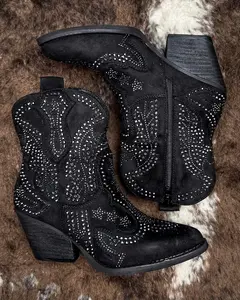 Parade Bling Ankle Bootie in Black by Very G
