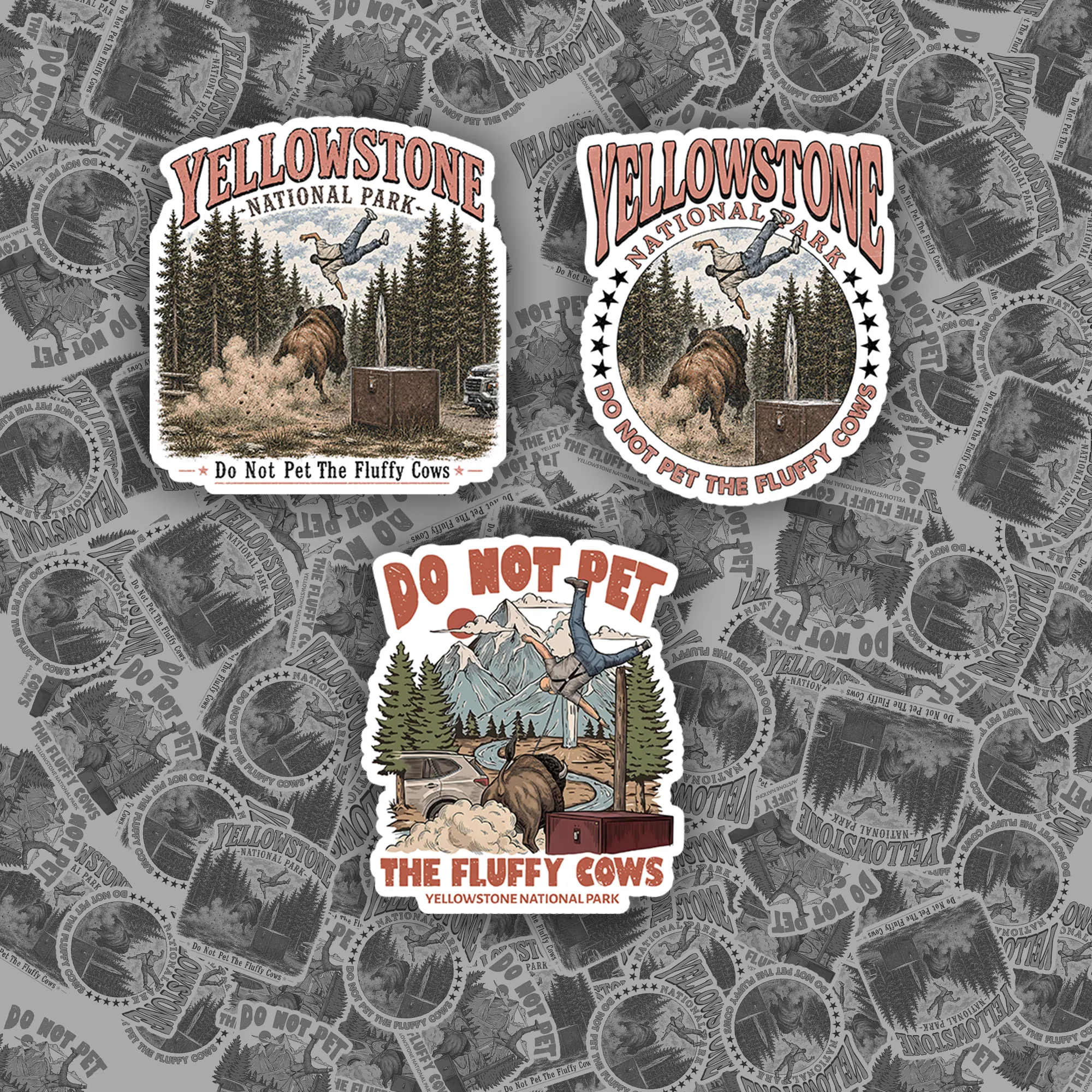 [DIE-CUT STICKER] Bison Yellowstone National Park Sticker, Yellowstone National Park Die-cut Sticker, Nature Sticker