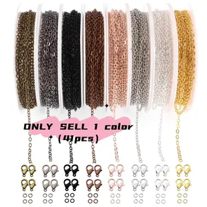 Complete Jewelry Making Kit, 41pcs Set Including Chains & Lobster Clasps, Beads Charms Accessories, Essential Accessories for Crafting Projects, Diy Jewelry Accessories