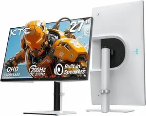KTC H27T6 27" QHD 210Hz Gaming Monitor, 1440P Monitor with SpeakersFast IPS, 1ms, HDR400, FreeSync & G-Sync Compatible, VESA, Tilt & Swivel & Height Adjustable, 1440P, Black