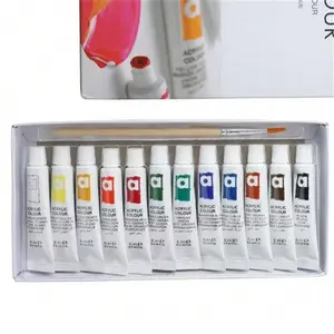 Art Rangers Acrylic Paint Kit, 12 Vibrant Hues, 6ML Each, Includes Brush, Quick-Drying, Ideal for Students & Crafters, Canvas & Handmade Decor