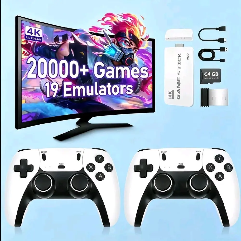 M15 Plus Retro Gaming Stick - Plug & Play Home Video Game Console with 2 Remote Controllers, , Unisex Nostalgic Electronic Gift