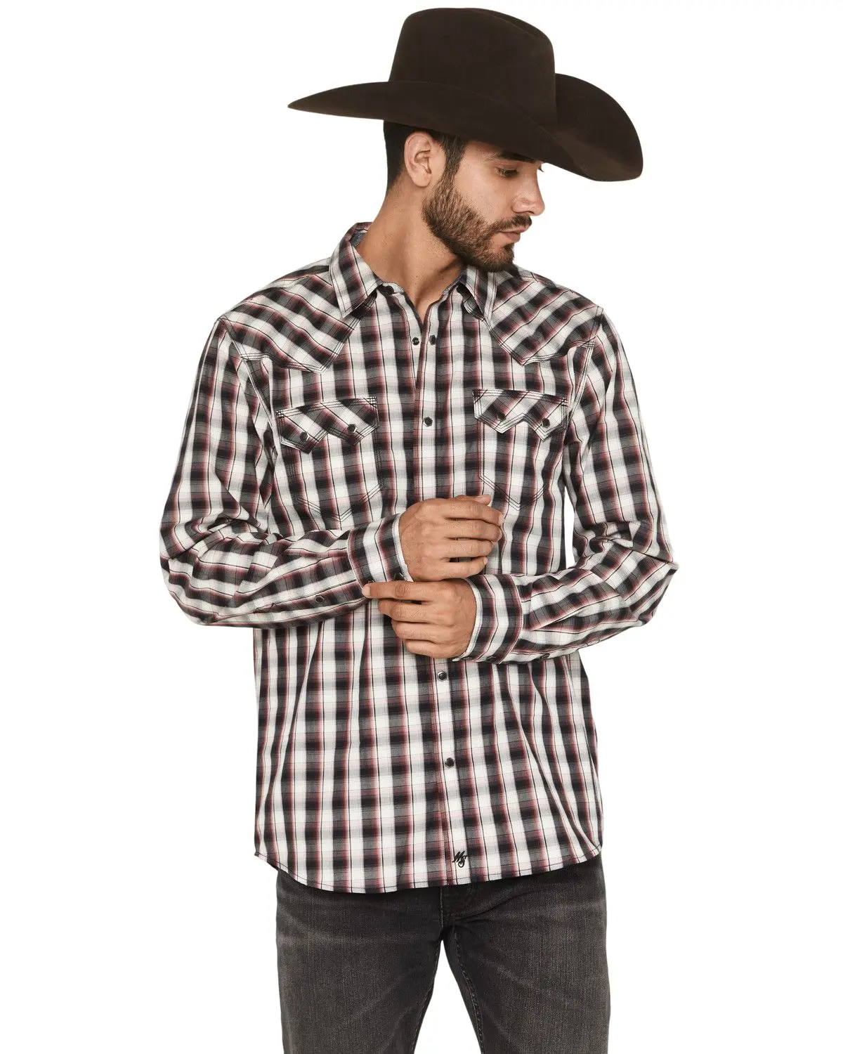 Moonshine Spirit Men's Spirit&Reg; Men'S Tequila Sunrise Plaid Print Long - Mssp26w11-Wht