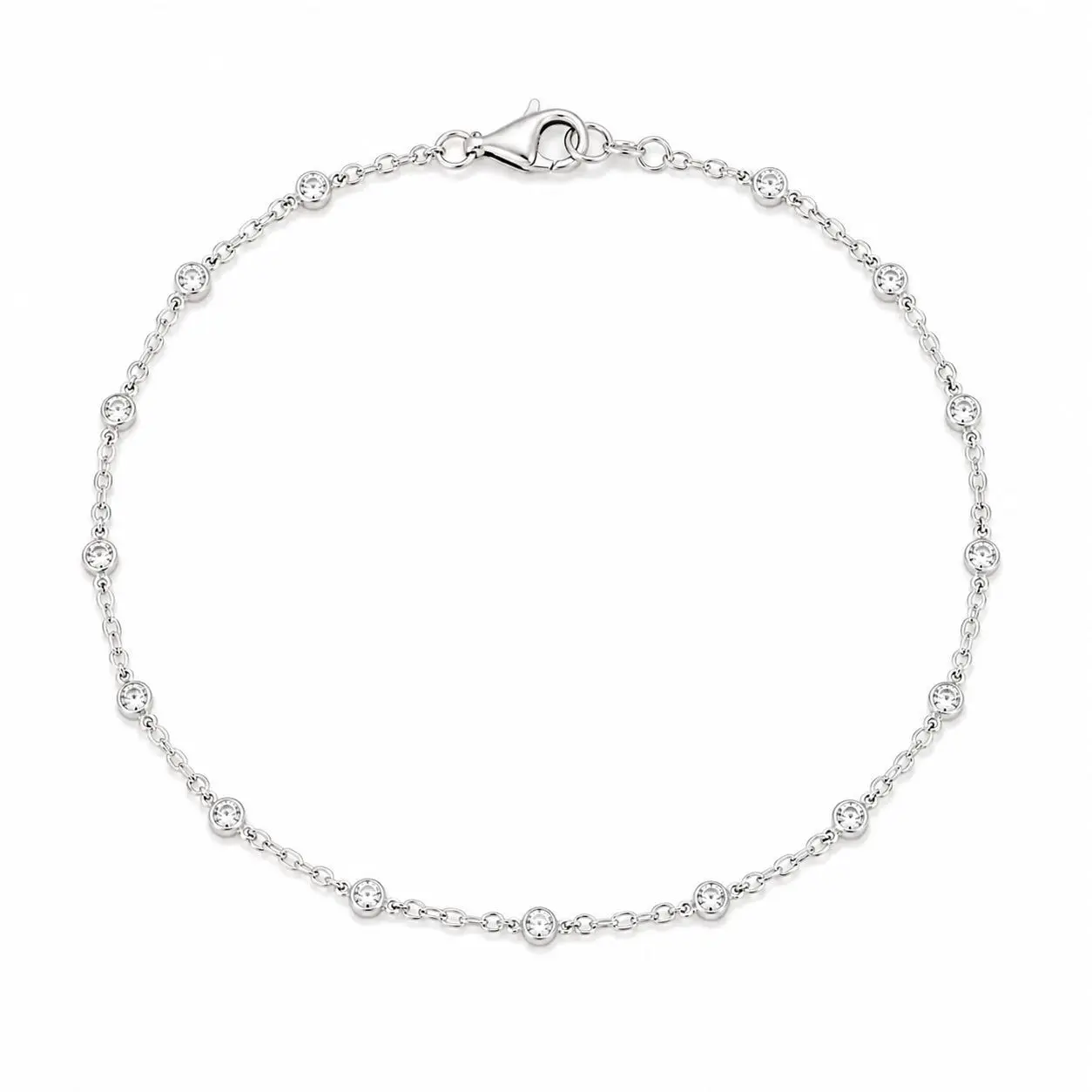 Silver Baby Bezel Bracelet