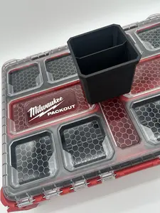 Milwaukee Packout Deep Bin Organizer - 2 PACK - Enhanced Tool Storage - USA Made - Premium 3D Printed Middle Divider for Packout