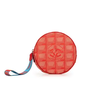 Pre-owned CHANEL Canvas Small Leather Goods New Travel Line Pouch