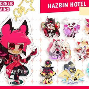 Hazbin Hotel - Keychains - Alastor Nifty Angel Dust Lucifer Husk Adam Sir Pentious Vox Charlie Vaggie